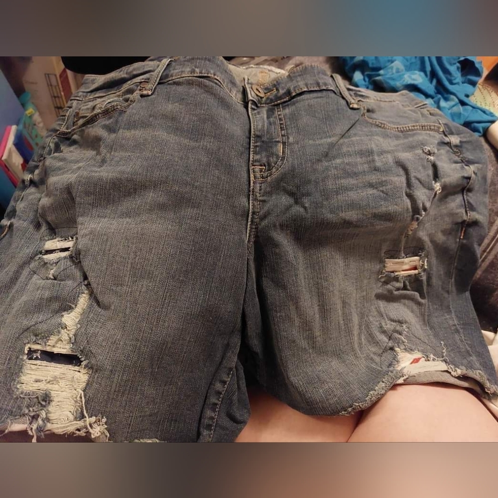 Torrid American flag distressed shorts